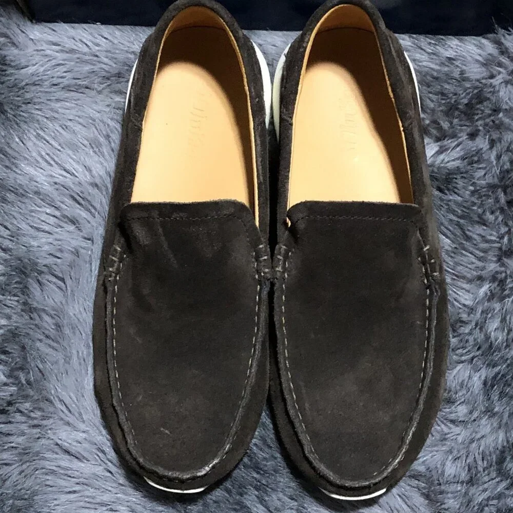 OluKai Ka‘a Loafer Men’s Size 7, Dark Brown Leather Slip-On Shoes NWOB